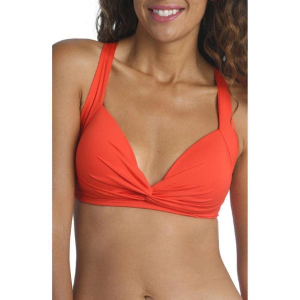 La Blanca Women's Island Goddess Push up Twist Bikini Top Size 14